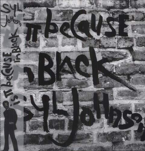 Syl Johnson album cover, black text on a brick wall background.