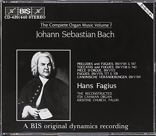 CD case for Johann Sebastian Bach organ music by Hans Fagius.