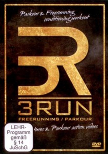 DVD cover for parkour and freerunning conditioning workout, with gold logo.