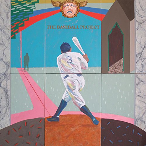 CD cover: baseball player swinging a bat, painted in a folk art style.