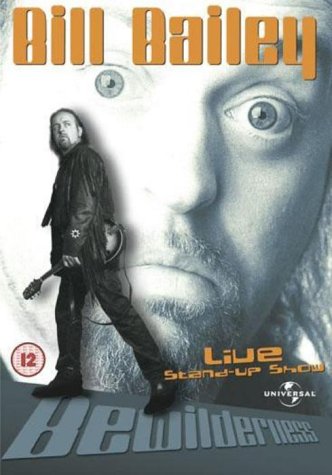 DVD cover for Bill Bailey’s “Bewilderness” live stand-up show, featuring his portrait.