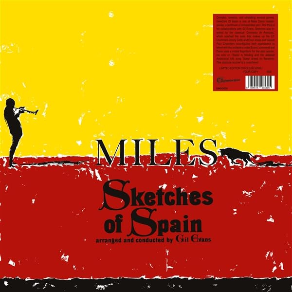 Album cover for Miles Davis’ “Sketches of Spain” with silhouette and text.