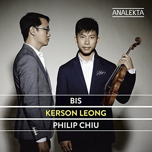Two Asian men with violin and piano, album cover for "BIS".