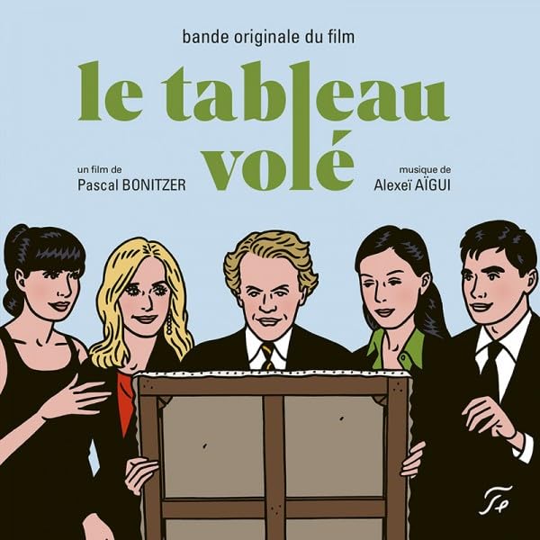 CD cover for “Le Tableau Volé” featuring illustrated figures and a painting.