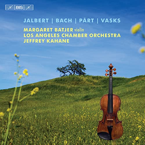 CD cover featuring a violin against a landscape of rolling hills.