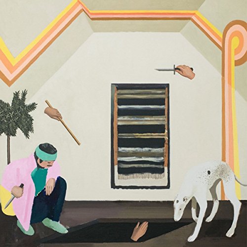 CD cover art: a person, dog, and floating hand with a knife.