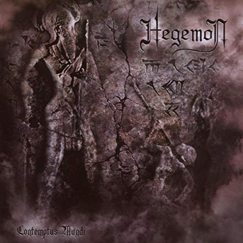 Dark album cover featuring a sculpted figure and cracked stone texture.