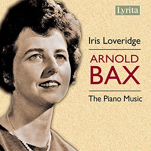 CD cover featuring a portrait of pianist Iris Loveridge and composer Arnold Bax.