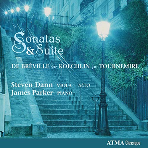 CD cover for "Sonatas & Suite" featuring a nighttime street scene.