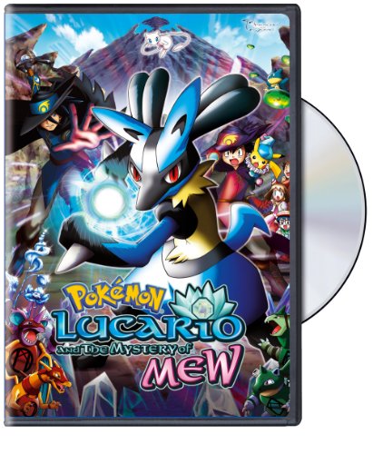 DVD cover for "Pokemon Lucario and the Mystery of Mew" movie.