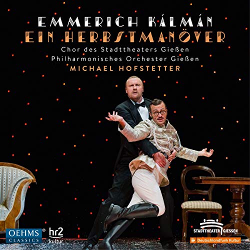 CD cover for Emmerich Kálmán’s “Ein Herbstmanöver” featuring two men in costume.