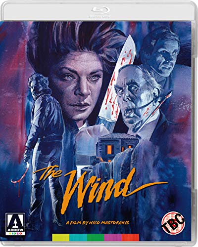 The Wind" Blu-ray cover featuring distressed faces and a large knife.