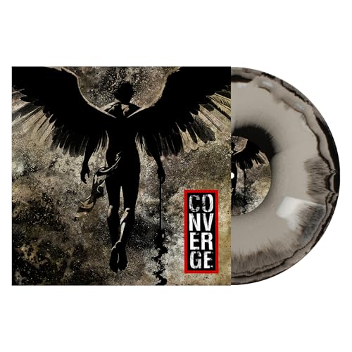 Vinyl record with cover art depicting a fallen angel silhouette.