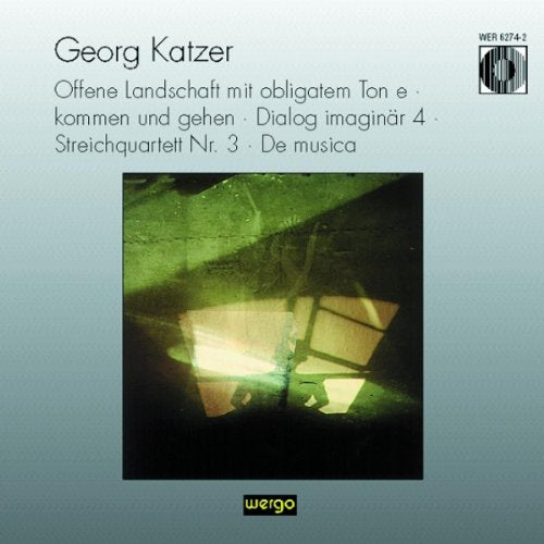 CD cover for Georg Katzer’s “Open Agriculture” with abstract green and shadow imagery.