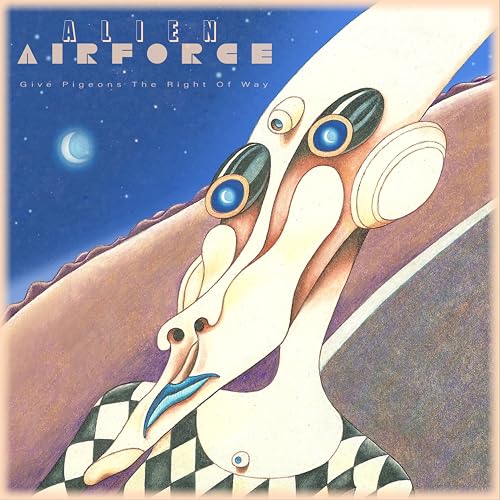 Album cover featuring a stylized alien with large eyes and a checkered vest.