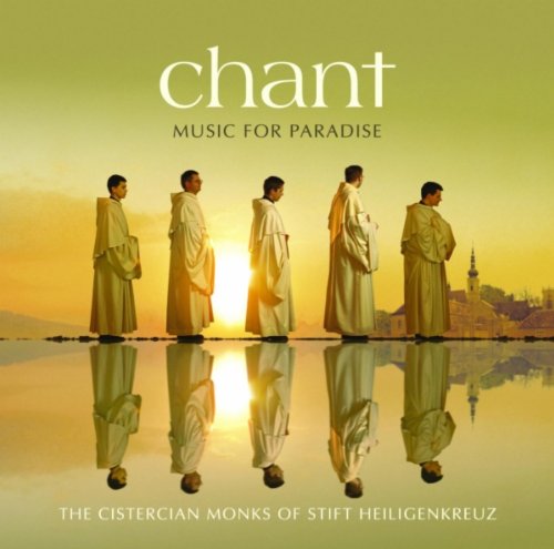 CD cover: monks in robes silhouetted against a sunset and water reflection.