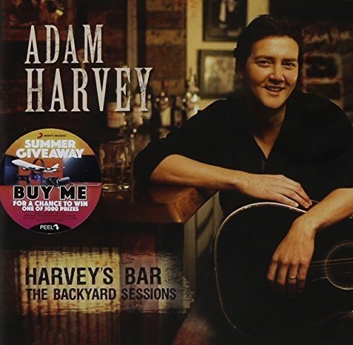 Adam Harvey album cover featuring the artist with a guitar.