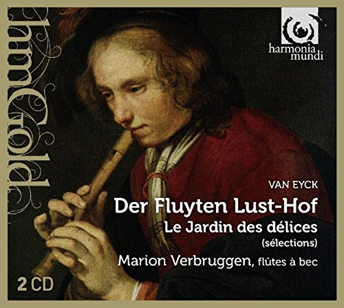 CD cover: portrait of a man playing a flute, dark background.