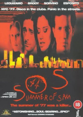 Summer of Sam" DVD cover featuring four actors' faces and a city skyline.