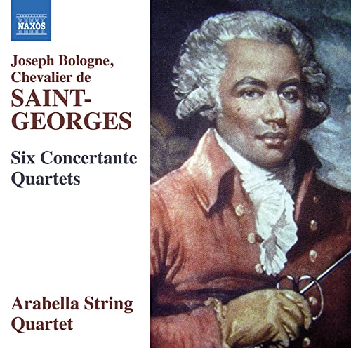 CD cover featuring a portrait of composer Joseph Bologne, Chevalier de Saint-Georges.