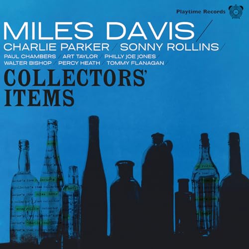Album cover for “Collectors’ Items” featuring jazz musicians and bottles.