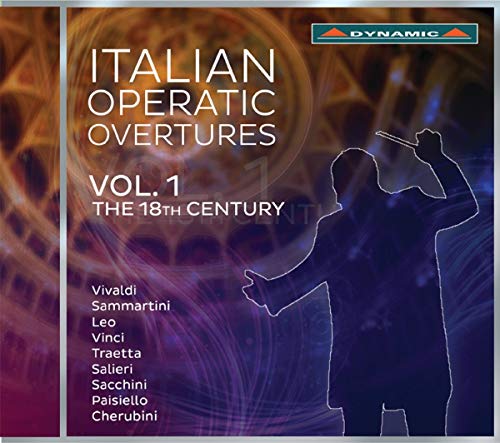 CD cover for "Italian Operatic Overtures Vol. 1" featuring a conductor.