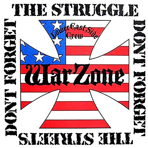 Warzone vinyl record cover with a patriotic, cross-shaped design.