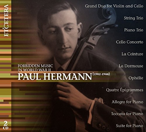 CD cover featuring portrait of Paul Hermann, a violinist, and musical instruments.