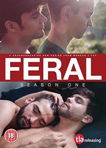 DVD cover for "Feral - Season One" featuring two men in intimate scenes.