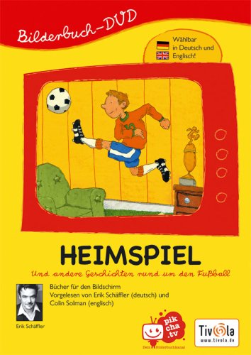 DVD cover depicting a cartoon boy playing soccer in a living room.