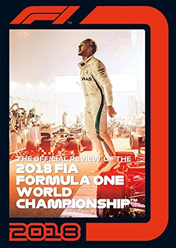DVD cover for F1 2018 review, featuring a celebrating driver.