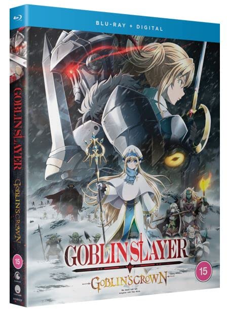 Blu-ray cover for "Goblin Slayer: Goblin’s Crown" featuring armored characters.