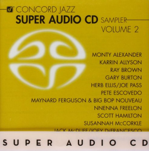 Yellow Concord Jazz Super Audio CD Sampler Volume 2 with artist names.
