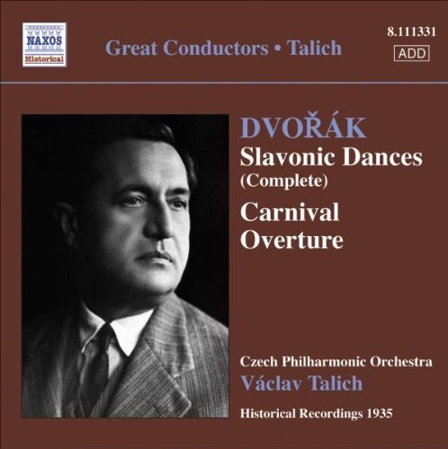 CD cover featuring a portrait of Václav Talich and text for Dvorak’s Slavonic Dances.