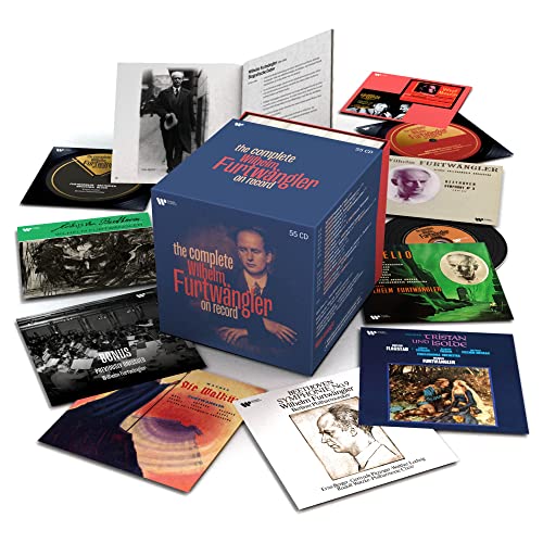 Box set of 55 CDs featuring conductor Wilhelm Furtwängler, with album covers.