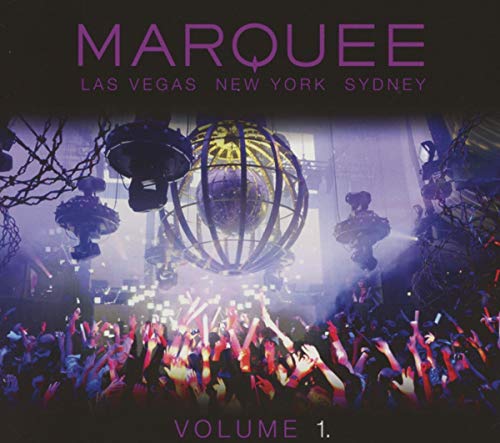 CD cover for "Marquee Volume 1" featuring a nightclub crowd and disco ball.