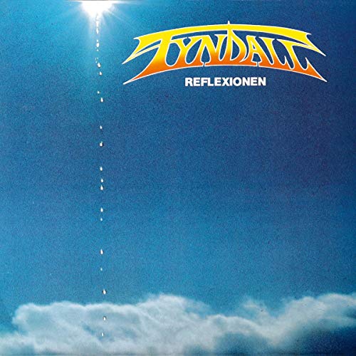CD cover for Tyndall’s “Reflexionen” with a blue sky and light beam.