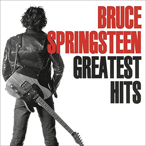 Bruce Springsteen album cover, showing a man with a guitar.