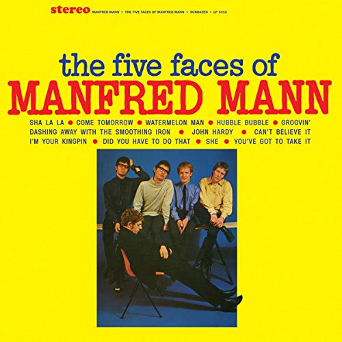 Yellow album cover featuring band Manfred Mann and song titles.