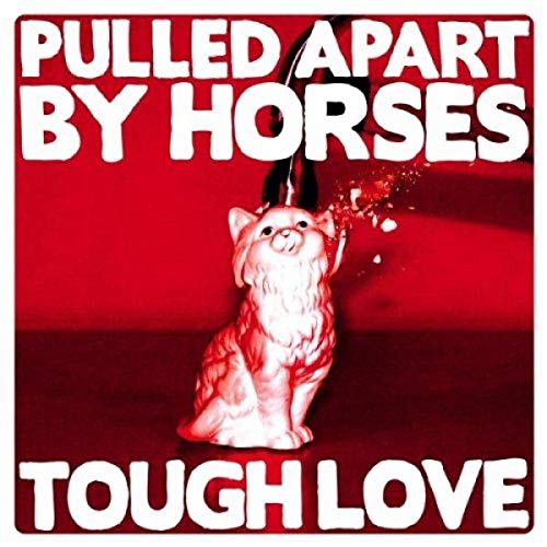 Red album cover featuring a white cat with red splatters, "Tough Love".