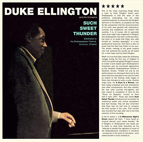 CD cover for Duke Ellington’s “Such Sweet Thunder” album, featuring a portrait.