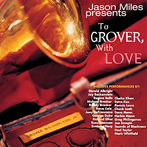 CD cover for "To Grover With Love" featuring a saxophone and red tones.