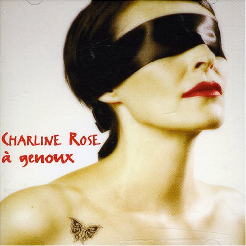 CD cover: Woman with blindfold and butterfly tattoo, red text.