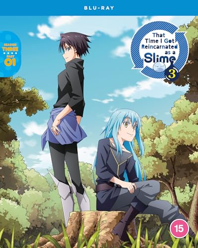 Anime characters Rimuru and Hinata stand in a forest on a Blu-ray cover.