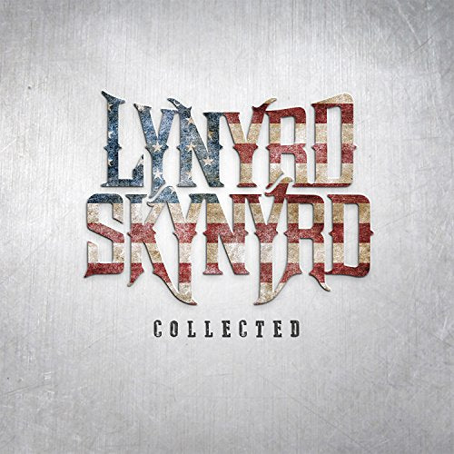 Lynyrd Skynyrd “Collected” album cover with patriotic, distressed lettering.