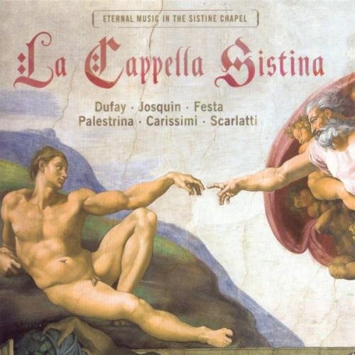 CD cover featuring Renaissance art, including Michelangelo’s “The Creation of Adam.”