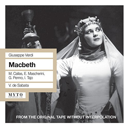 CD cover for Verdi’s Macbeth featuring Maria Callas in costume.