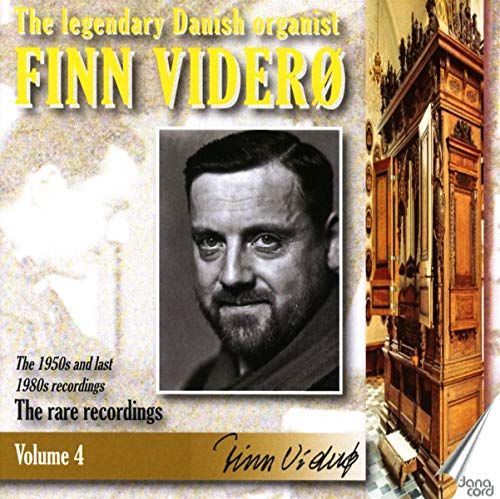 CD cover featuring a black and white portrait of organist Finn Viderø.