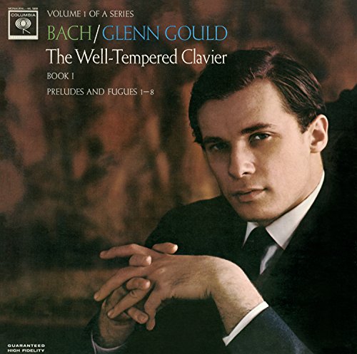 CD cover featuring pianist Glenn Gould and text: Bach, The Well-Tempered Clavier.