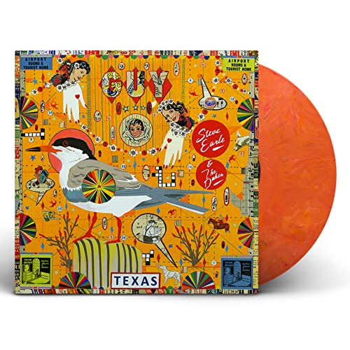 Album cover for Steve Earle & The Dukes with a bird and orange vinyl record.